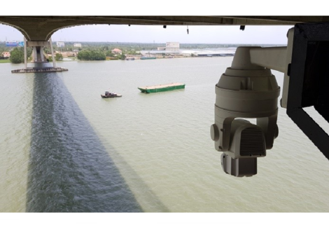 Optical, camera based non-contact water level, surface velocity and volumetric flow rate or discharge measurement