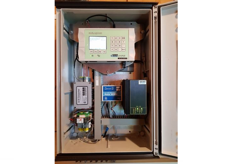 Optical, camera based non-contact water level, surface velocity and volumetric flow rate or discharge measurement