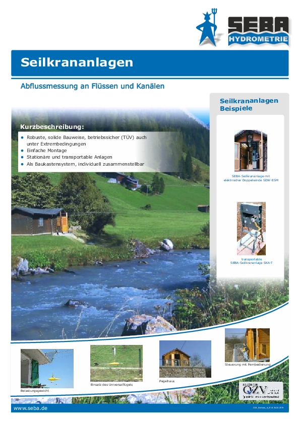 Broschüre Seilkrananlagen