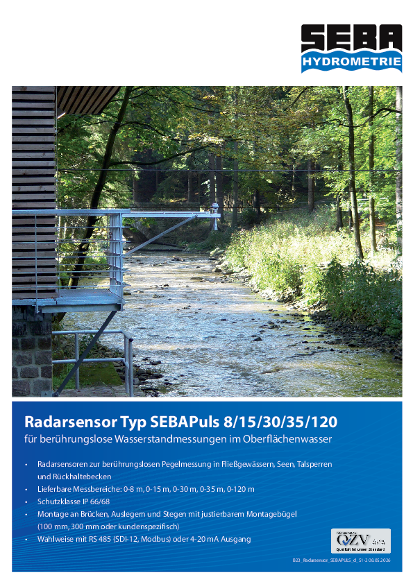 Broschüre Radarsensor Typ SEBAPULS