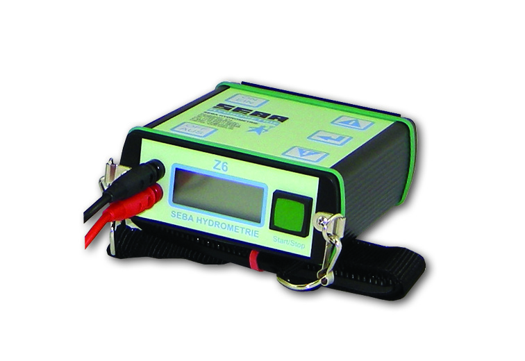 modernes Zählgerät zur Erfassung von Flügelimpulsen und der Fließgeschwindigkeit